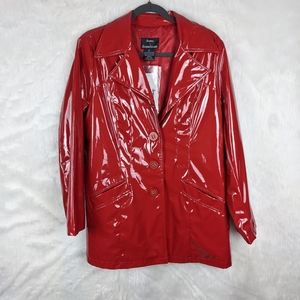 Dennis basso- vintage red rain coat